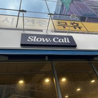 Sign outside  at Slow, Cali in Busan