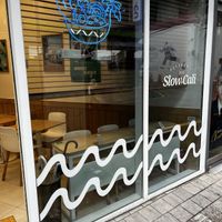 Door sign  at Slow, Cali in Busan