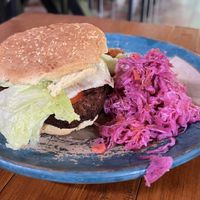 Vegan burger  at Freediving Nicaragua in Masaya