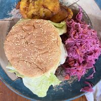 Vegan burger  at Freediving Nicaragua in Masaya