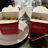 Containers and size  at Chopstix Asian Vegan Cuisine in Bangkok