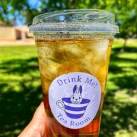 Strawberry green tea sweetened with stevia   at Drink Me! Tea & Treats in Tempe