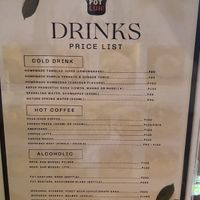 Drinks menu  at POTLUK Pantry & Tasting Room in Cebu