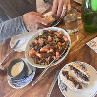 Tempeh veggie salad and tofu/mushroom buns   at POTLUK Pantry & Tasting Room in Cebu