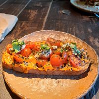Tomato toast at Honest Greens - Arc de Triomf in Barcelona