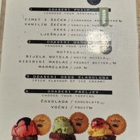 Items with v are vegan at Sisters Kurtoš in Zagreb