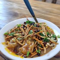 Spicy flavourful (sauce esque) dish at Su Shan Mian - 素山面素食 - 文殊院店 in Chengdu