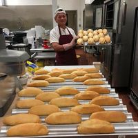 Homemade bread for bahn mi (you can as for one made vegan with tofu)  at Gia Dinh Pho and Vietnamese Cuisine in Anchorage