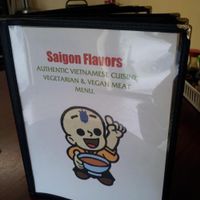 An eight-page menu of vegan choices! :) at Saigon Flavors in Savannah