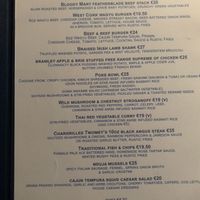Entrees  at Frawley's Restaurant at The White House in Cork