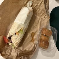Shawarma wrap & vegan baklava   at Vegöner - Süd  in Nuremberg