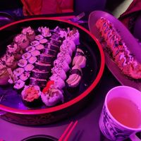 "The vegan dream" - 2 person suhsi selection (color due to ambiance lights)) at Kaia Mainz - Modern Asian Dining in Mainz