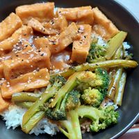 Orange tofu at Kaia Mainz - Modern Asian Dining in Mainz