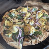 Baba vegan pizza at Olive's in Robe