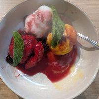 Trio of sorbets at Caledonian Inn in Robe