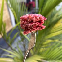 Dragon fruit pancake 🐲  at O Baba Vegan in Denpasar