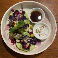 Pandan pancakes 🥰😍❤️‍🔥  at O Baba Vegan in Denpasar