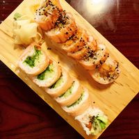 Fresh Green and Sweet Potato Rolls with Soy Paper at Wasabi in Georgetown