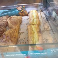 Potato pie (on the right) at Mikel Coffee in Preveza