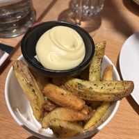 Frietjes met vegan mayo   at De Utrechter Stadsbrasserie en Bar in Utrecht