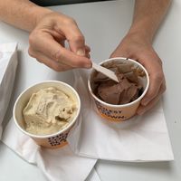 Apfelstrudel and Snickers ice creams  at From Julia in Salzburg