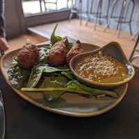 'Chicken' drumsticks with curry sauce at The OakTree in Leigh-on-sea