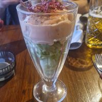 Prawn cocktail Xmas menue at The OakTree in Leigh-on-sea