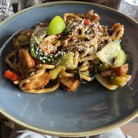 Teriyaki chicken udon noodles dish (daily special)  at The OakTree in Leigh-on-sea