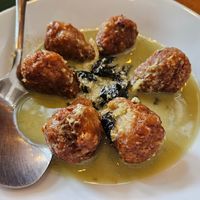 This dish comes with two plates of the same size. Forgot the name unfortunately, but the sauce contains coconut milk and is quite nice at Satya Graha in Los Banos