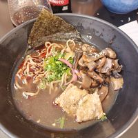 Mushroom ramen (without egg) at Chica Ramen in El Chalten