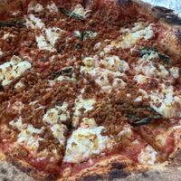 With vegan sausage and cheese   at Sonoma Pizza Co in Forestville