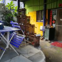 outdoor dining area at Action Vege Cafe & Live Music - 黑炫蔬食音樂咖啡館 in New Taipei City