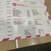 English vegan choices  at Loo Koo Mas in Reykjavik