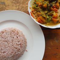 Special curry with rice at Bees Honey Cookery & Restaurant in Ella