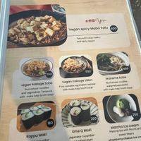 Menu  at Udzuki in Panglao