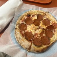 My vegan personal size pizza with Impossible pepperoni  at Galassi's Sub Shop in North Tonawanda