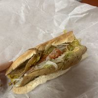 My small size sub with peppered “meat” and vegan cheese.  at Galassi's Sub Shop in North Tonawanda