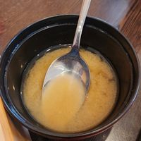 All bento boxes come with miso soup at Benton Bento in Ascot Vale