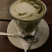 Matcha latte  at Cafe Zorba in Medellin