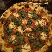 Spinach Pizza at Cafe Zorba in Medellin