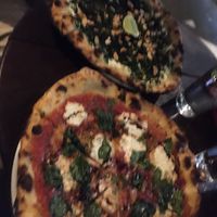 The 2 vegan pizzas  at Cafe Zorba in Medellin