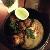 Bravas...potato with alioli at Cafe Zorba in Medellin