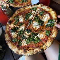 Pizza rojo spinach   at Cafe Zorba in Medellin