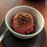 Berry ice-cream at Cafe Zorba in Medellin