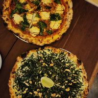 2 vegan pizzas at Cafe Zorba in Medellin