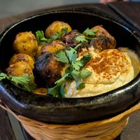 Patatas bravas. So good at Cafe Zorba in Medellin