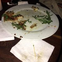 Wood-stick inside my pizza! at Cafe Zorba in Medellin