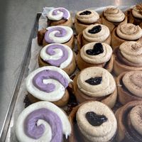 July 2025 specials: lime/lavender and peanut butter jelly. Both tasty  at Have a Roll in Utrecht