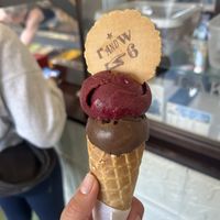 Black current and chocolate ice creamm  at Ramsay & Williams Ice Cream Bar in Margate