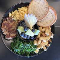 Just egg, house made sausage breakfast  at 3 Howls Remedy House in Vancouver